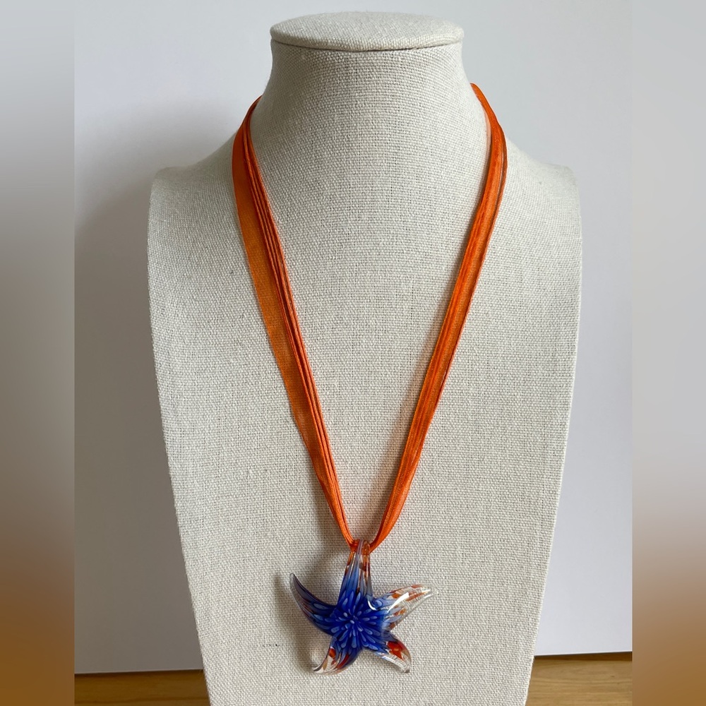 Starfish Burst Pendant Necklace